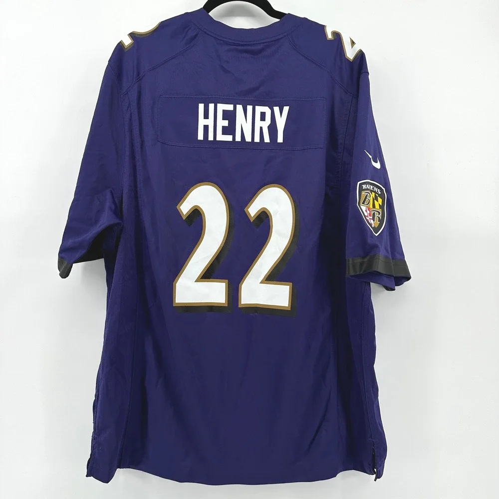 Nike Baltimore Ravens Derrick Henry 22 Jersey Mens XL Purple 67NM-BLGH-8GF-CZF